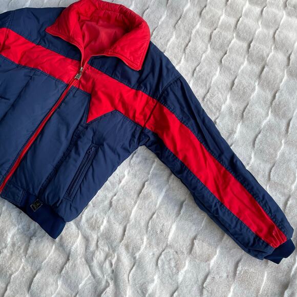 🔥VTG 85” Downhill Racer Down Puffer Jacket Colorblock Retro Outdoor Reversible - Picture 8 of 16